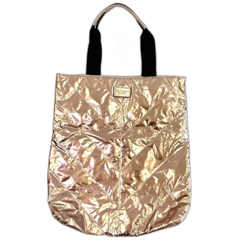 Victoria's Secret 2017 Limited Edition Rose Gold Metallic‎ Tote Bag Rare